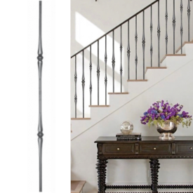 Barreau olive Ø14 mm avec 2 bagues – Acier 950 mm soudable