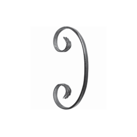 Volute en C 190x95 mm acier queue de carpe – Plat 12x6 à 16x6