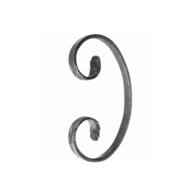 Volute en C 150x95 mm acier queue de carpe – Plat 12x6 à 16x6