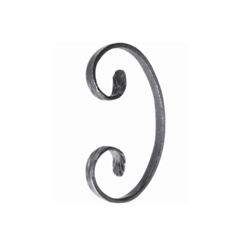 Volute en C 150x95 mm acier queue de carpe – Plat 12x6 à 16x6