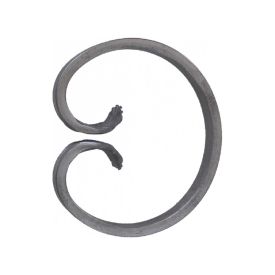 VOLUTE EN C FORGÉE À CHAUD 260X165 MM – FER PLAT QUEUE DE CARPE