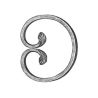 VOLUTE EN C EN FER PLAT FORGÉ À CHAUD – ACIER 100 X 95 MM