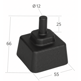 crapaudine fonte à sceller diamètre 12 mm pour maintien portail