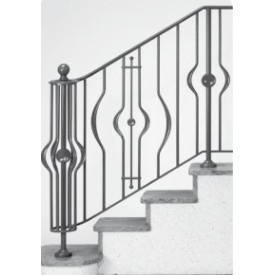 Panneau en fer forgé ondulé largeur 218 mm pour garde-corps longueur 1150 mm