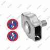Serre-câble simple inox A4 fixation câble anticorrosion