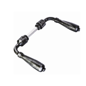 Poignée forgée ronde acier carré 8 fixation 80x140 mm