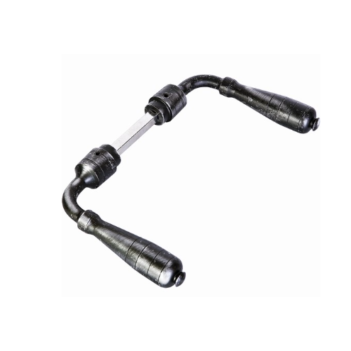 Poignée forgée ronde acier carré 8 fixation 80x140 mm