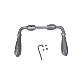 Poignée forgée ronde acier carré 8 fixation 80x140 mm