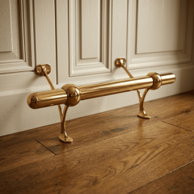 Kit repose-pieds de bar en laiton poli vernis – Longueur 1 à 2 mètres