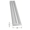 Décor de tôle aluminium 35x12 mm – Longueur 1250 mm