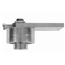 Pivot haut à billes réglable Ø68 avec platine à souder pour portail