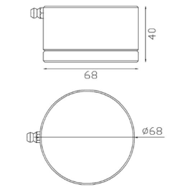Pivot bas à billes Ø68 avec cheville M10 et graisseur pour portail