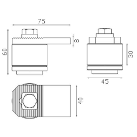Pivot haut à billes réglable Ø45 avec platine à souder pour portail