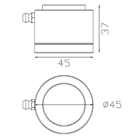 Pivot bas à billes Ø45 avec cheville M10 ou version inox pour portail