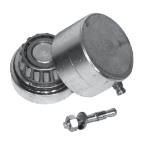 Pivot bas à billes Ø45 avec cheville M10 ou version inox pour portail