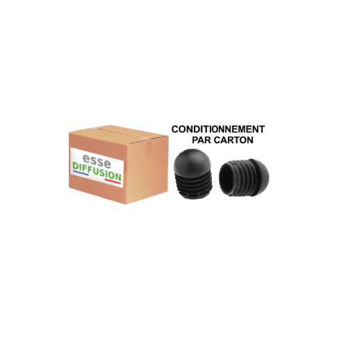 Carton d'embouts demi sphère antidérapant pour tube rond
