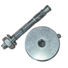Pivot bas Ø45 à billes portail 500kg avec cheville- Acier ou Inox