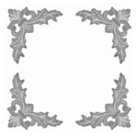 Décor d’angles aluminium 130x130 mm finition ornementale