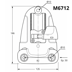 SABOT ARRÊT PORTAIL COMPOSITE BLOC BASCULEUR INOX M6712