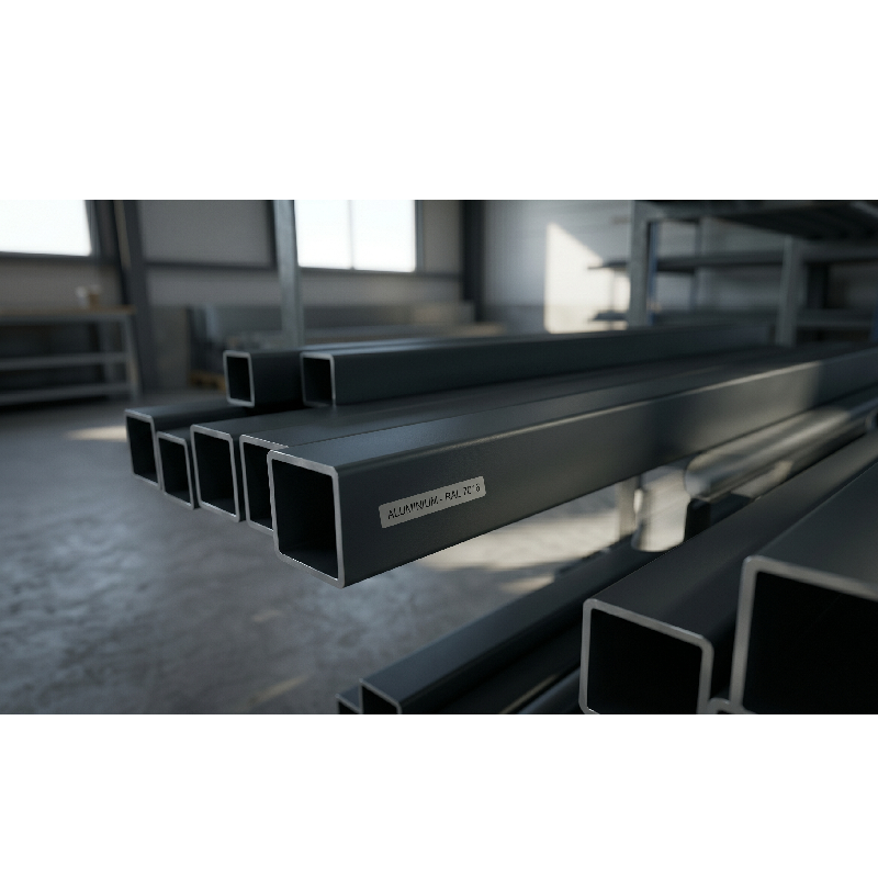 TUBE ALU CARRÉ LAQUÉ ÉPOXY RAL 7016 | Esse Diffusion