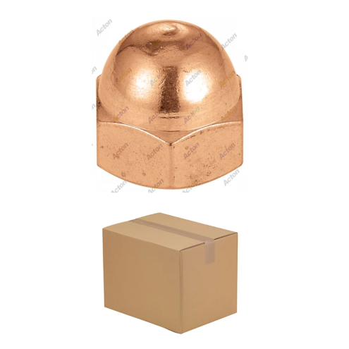 Écrous borgnes décolletés en laiton norme NFE 27453 finition propre