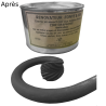 Cire noire rénovateur fonte et fer, 1L, application pinceau ou chiffon