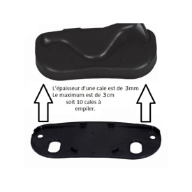 Cale 3 mm pour sabot Stop and Block – empilable – 130 x 55 mm