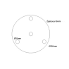 Platine de fixation ronde acier Ø100 mm - 4 trous | Qualité pro