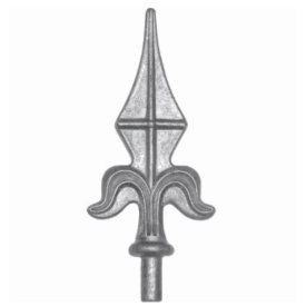 Pointe fer de lance aluminium décorative – pour barre ronde Ø12 à Ø16