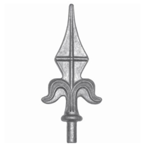 Pointe fer de lance aluminium décorative – pour barre ronde Ø12 à Ø16