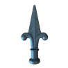 Pointe de lance en acier forgé d'esprit fleur de lys avec base ronde