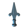 Pointe de lance en acier forgé d'esprit fleur de lys avec base ronde