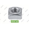 écrou carré inox A2 DIN 557 forte prise pour serrage puissant