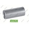 manchon cylindrique taraudé inox A2 pour assemblage de tiges filetées