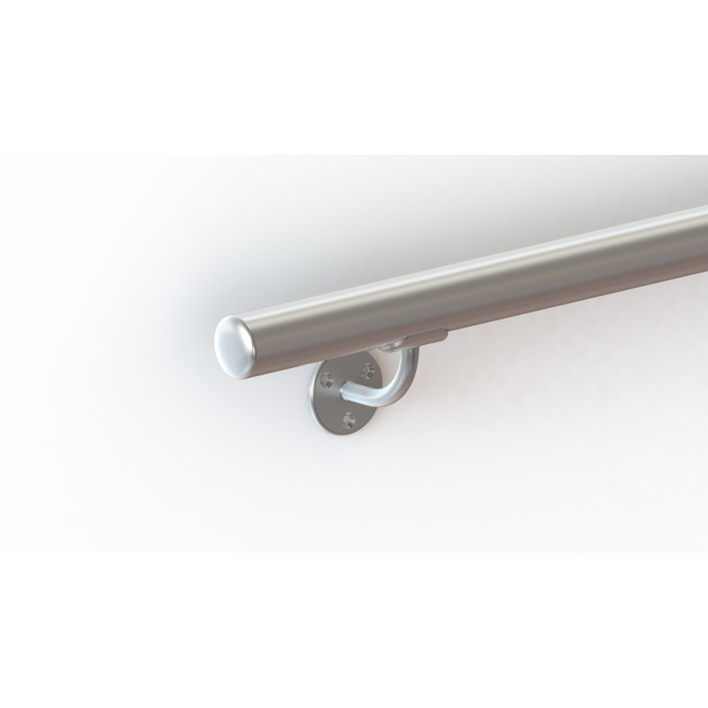 Main courante inox murale design prête à poser 3 m