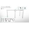 Fixation tendeur câble inox 316 – Ø4mm ou Ø6mm, M6 ou M8