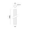 Assemblage colonne alu cannelé Ø80 Ø100 mm – 2,5 à 3 m