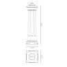 Base Royal alu Ø80 – 656x200 mm, socle rond ou canelé