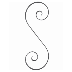 Volute décorative en acier soudable et galvanisable pour ferronnerie