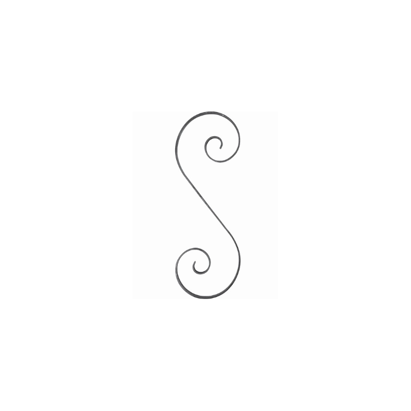 Volute décorative en acier soudable et galvanisable pour ferronnerie