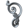 Décor d’angle aluminium | 4 volutes en fonte d'aluminium