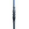 Balustre en fonte orné avec extrémités rondes en acier soudables