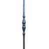 Barreau forgé décoratif H1000 Ø12 acier grenaillé