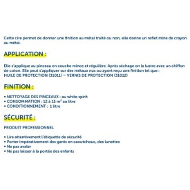 Cire noire rénovateur 1L pour fonte et fer – protection et finition métal