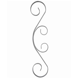 Volutes plates assemblées 500x100 mm pour ferronnerie