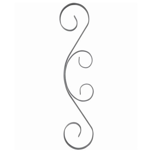 Volutes plates assemblées 500x100 mm pour ferronnerie