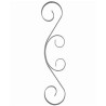 Volutes plates assemblées 500x100 mm pour ferronnerie