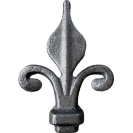 Pointe de lance en acier forgé - fleur de lys très décorative