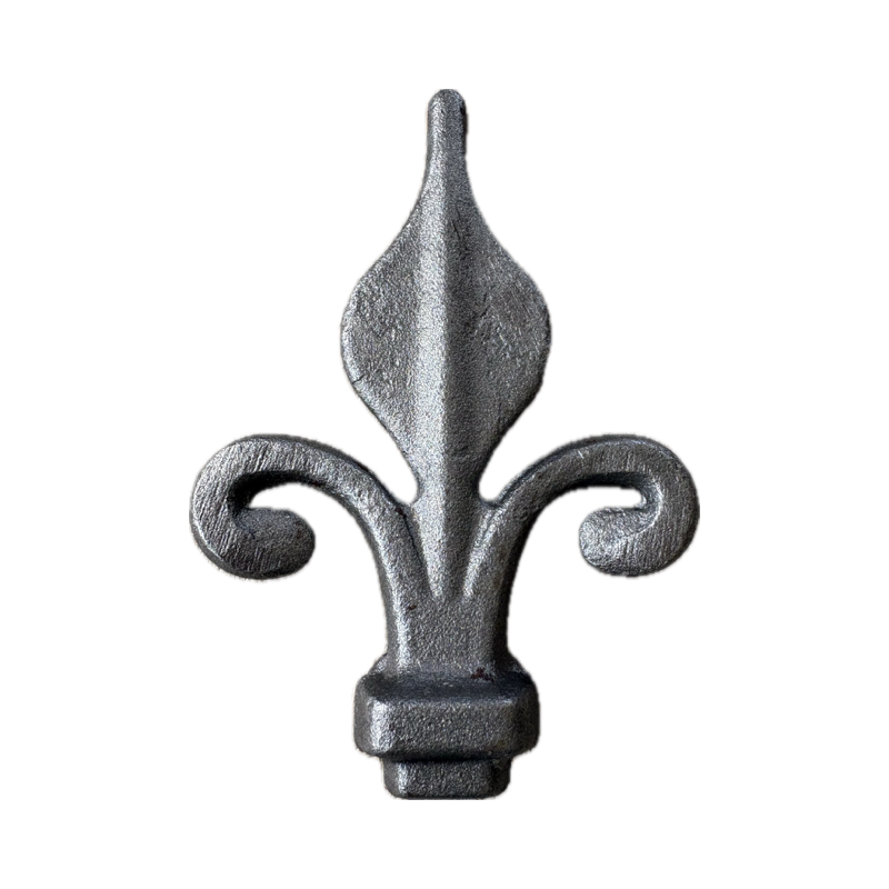 Pointe de lance en acier forgé - fleur de lys très décorative