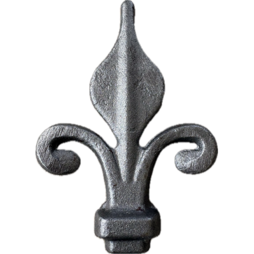 Pointe de lance en acier forgé - fleur de lys très décorative